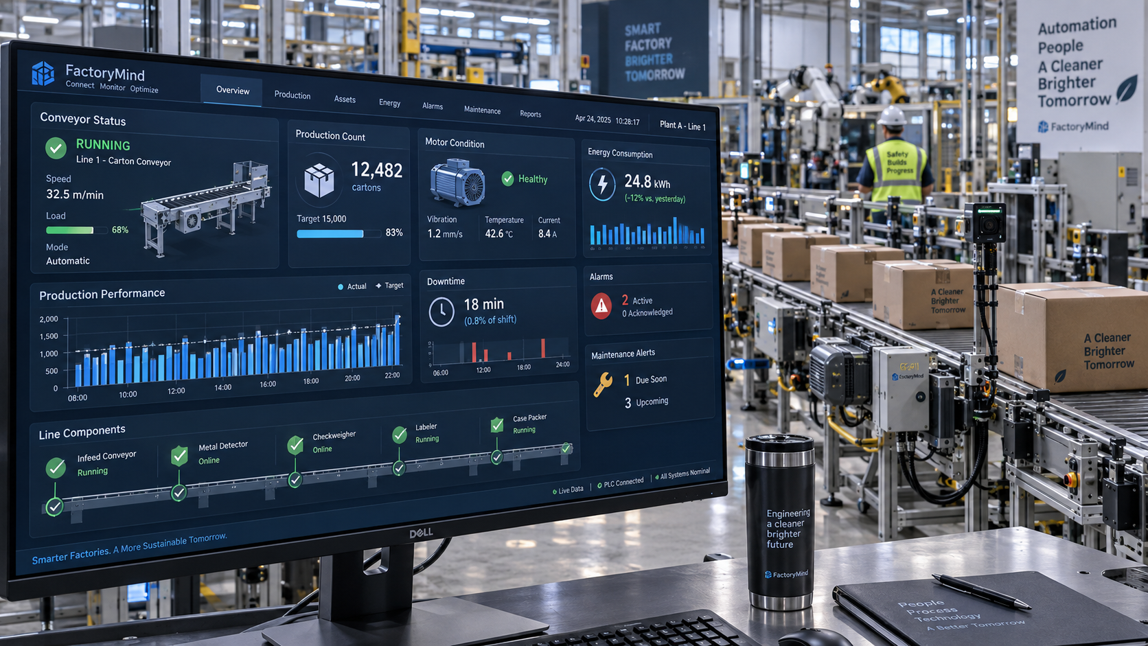 Smart factory monitoring dashboard