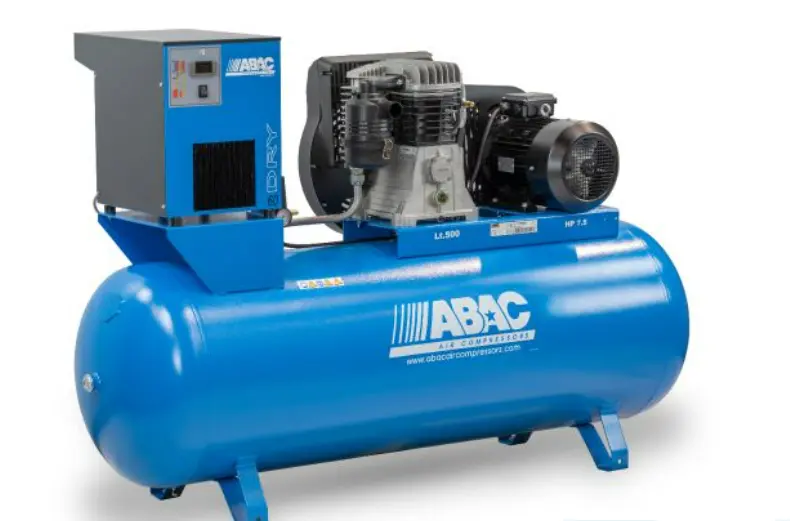 BELT DRIVEN  LUBRICATED AIR COMPRESSOR 500  LTR 7.5 HP ABAC B6000 ITALY