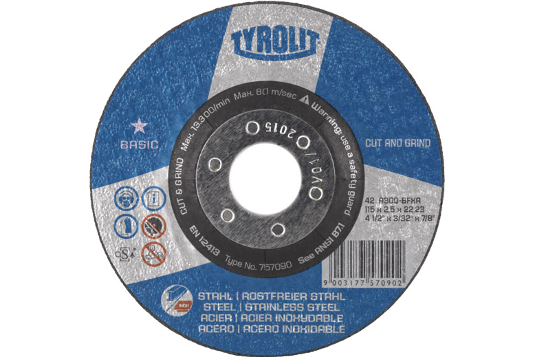Tyrolit Cutting Wheels Stainless Steel (SS) (5", 1 mm)