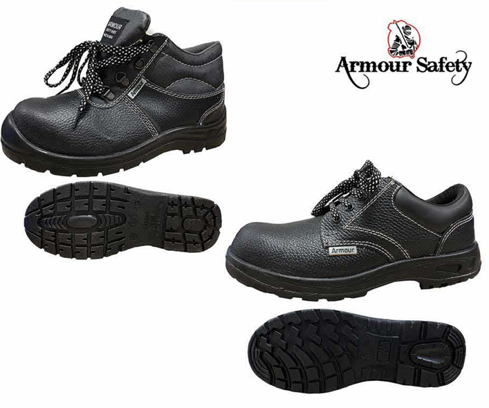 Safety Shoes Armour Steel Toe Black