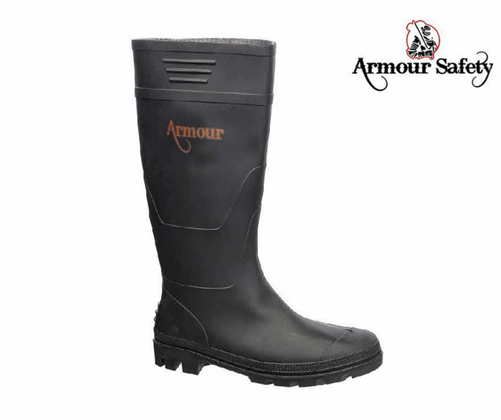 Gum Boot Armour Vaultex Black PVC
