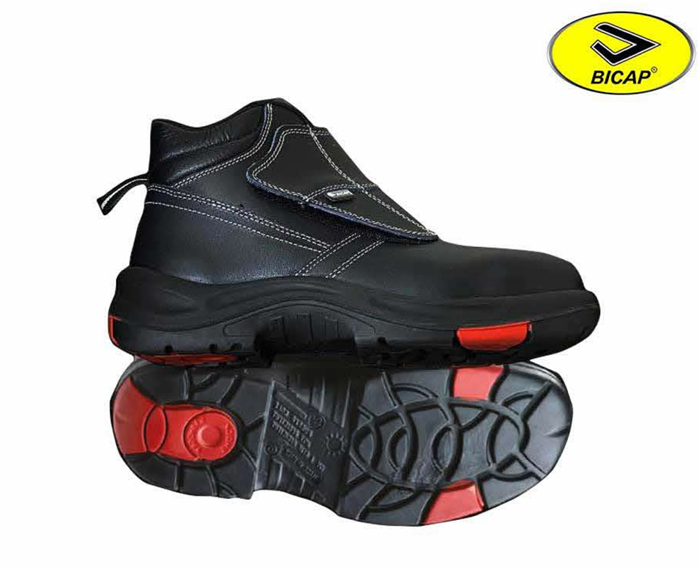 Electrical Safety Shoes Bicap Composite Toe Black Mid