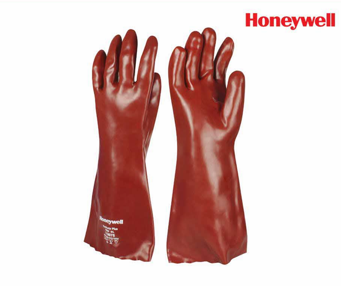 Chemical Gloves Honeywell PVC Red