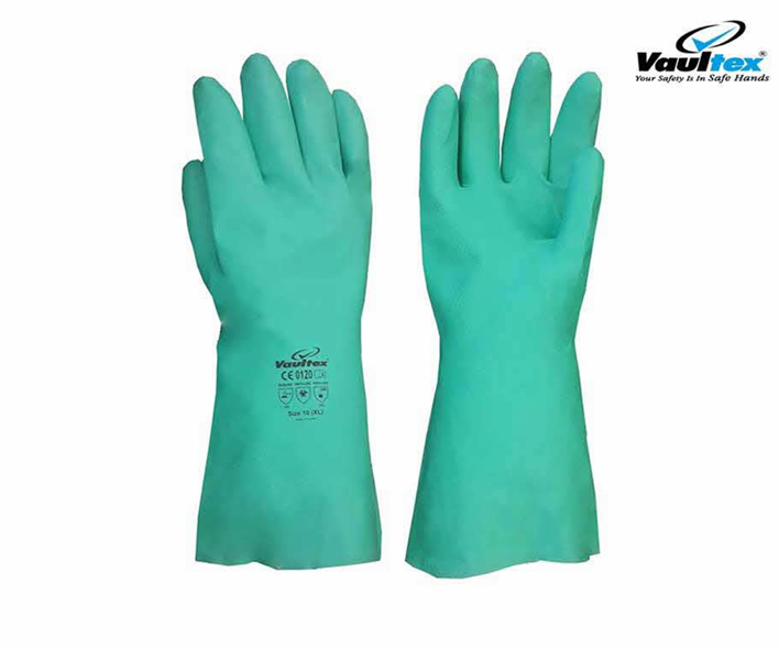 Chemical Gloves Vaultex Nitrile Green