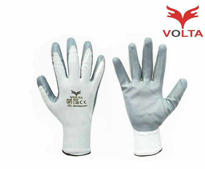 Nitrile Coated Gloves Grey