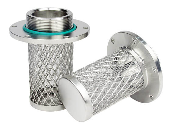 Flange 304 Stainless Steel Mesh Oil Filter 82x100