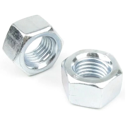Galvanized Hex Nut UNC Thread Grade 2 Size 7/16 inch White Color