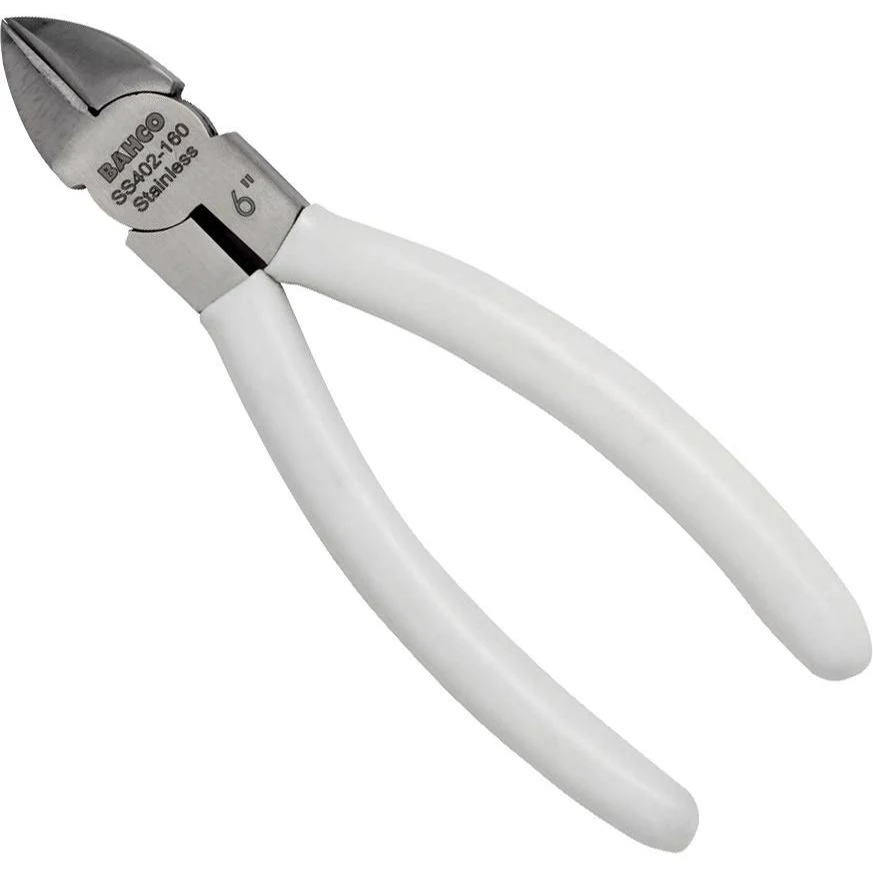 Bahco Stainless Steel Diagonal Cutting Pliers with PVC Coated Handles