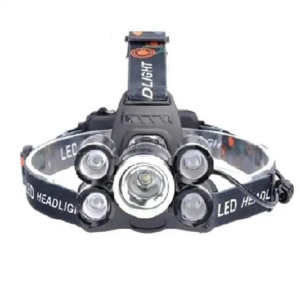 5LED headlamp 5 LED Headlamp Rechargeable with Built in 18650 Battery Strong Light Headlight