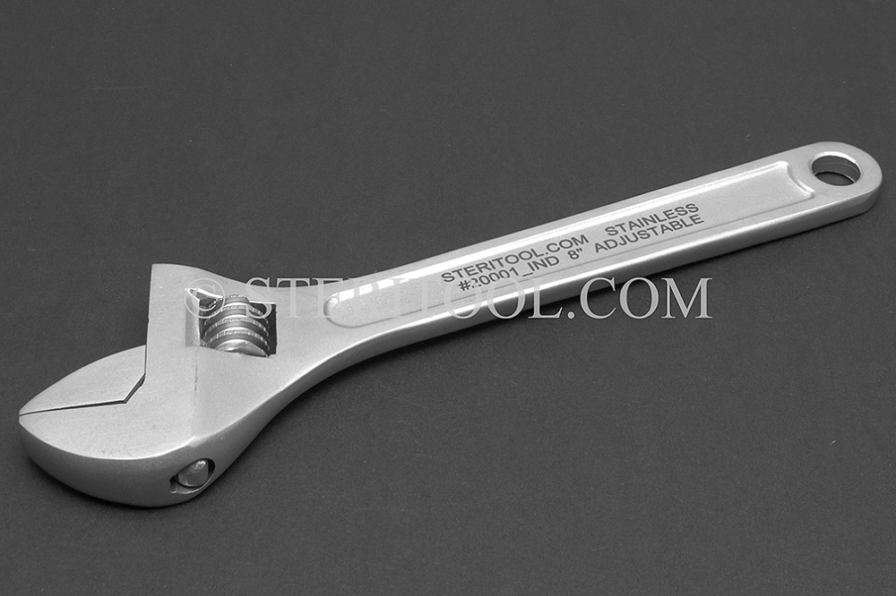 Seritool 8"(200mm) Stainless Steel Adjustable Wrench (INDUSTRIAL VERSION)