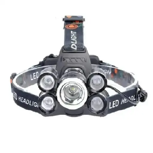 [EL-03-002] 5LED headlamp 5 LED Headlamp Rechargeable with Built in 18650 Battery Strong Light Headlight