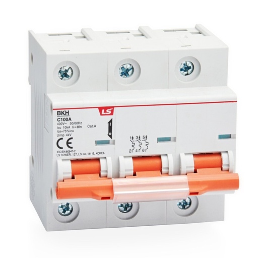 [EL-01-121] BKH MCB 100A 3P 10KA/400V C Curve