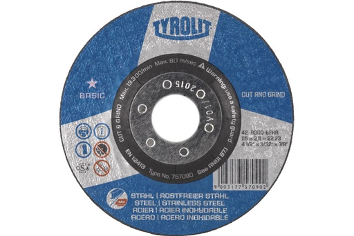 [AB-01-085] Tyrolit Cutting Wheels Carbon Steel (CS) (4.5", 1 mm)
