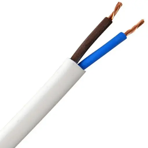 [EL-02-012] Flexible Cable CU/PVC/PVC 2x6mm, White – CAWABEL