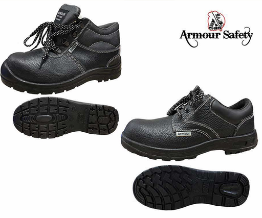 [FS-02-005] Safety Shoes Armour Steel Toe Black