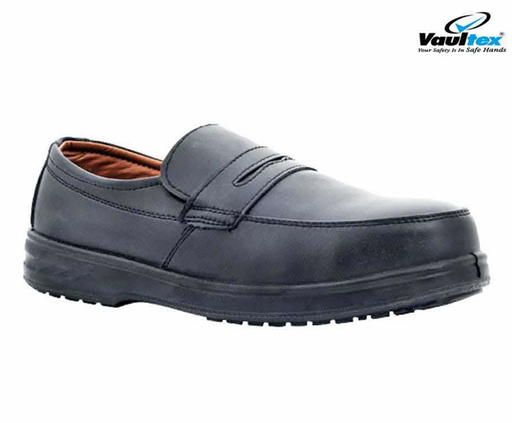 [FS-02-012] Safety Shoes Vaultex Steel Toe Black