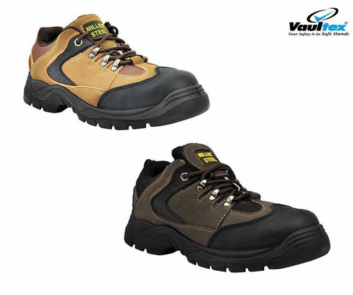 [FS-02-013] Safety Shoes Vaultex Steel Toe Honey Brown