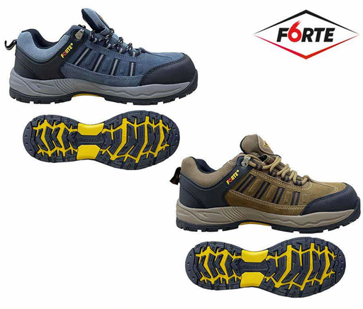 [FS-02-015] Safety Shoes Forte Steel Toe Brown Grey
