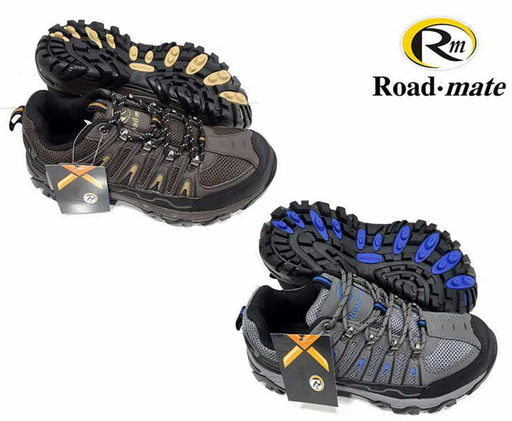 [FS-02-018] Safety Shoes Roadmate Steel Toe Brown Grey Low Ankle