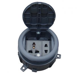 [EL-02-141] ElectroBox Open Cover Plastic 3-Port Floor Box