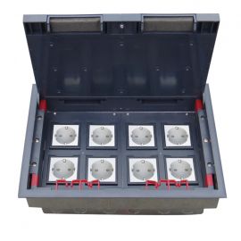 [EL-02-143] ElectroBox Open Cover Plastic 16-Port Floor Box