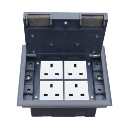 [EL-02-145] ElectroBox Open Cover Plastic 8-Port Floor Box