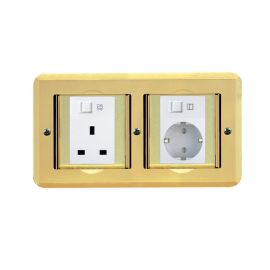 [EL-02-155] ElectroBox Open Hidden Cover 6-Port Floor Box