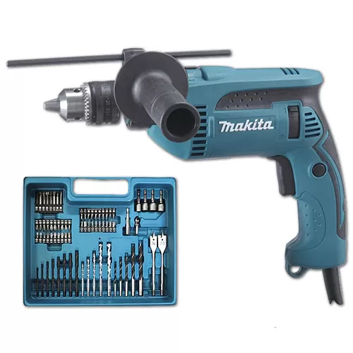 [TO-02-073] Impact Drill, For Masonary , Steel, Wood, With Accessory Case 74 Pieces, Chuck 13mm, 680W, 2Kg