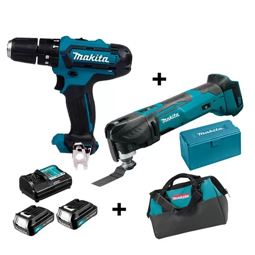 [TO-04-45] Makita Cordless Combo Kit 12V, Percussion Driver Drill + Multi Tool