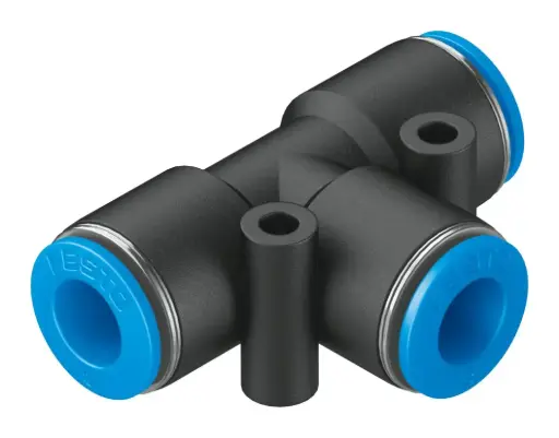 [PN-04-025] QST-8 Pneumatic Push-In Tee Connector, 8 mm Tube